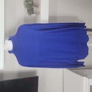 Woolen Bloom Royal Blue Soft Turtleneck Long Sleeve Sweater New With Tags